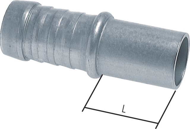 Exemplary representation: Hose nipple with pipe socket (light series)