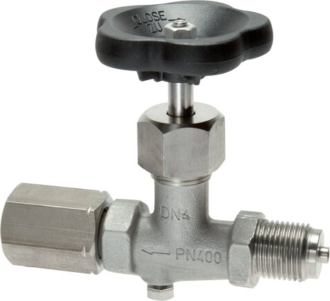 Exemplary representation: Pressure gauge shut-off valve clamping sleeve - journal (1.4571)